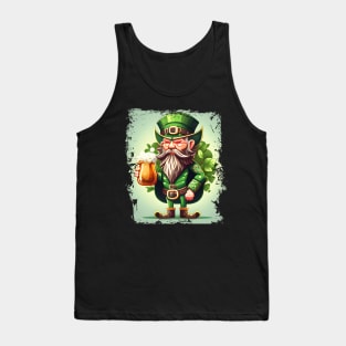 Leprechaun with Beer St Patricks- Irish St Patrick's Day T-Shirt Tank Top